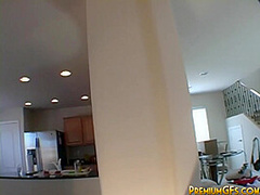 Amber posing in her white panties