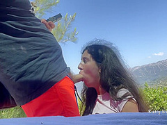 I Sucked A Stranger In The Mountains And He Gave Me A Golden Shower And Cum All Over My Face