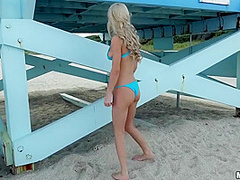 Arousing Blondies First Public Sex 1