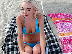 Arousing Blondies First Public Sex 1