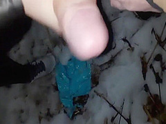 Outdoor With A Hot Student Gives Me Risky Blowjob When Someone Spying On Us
