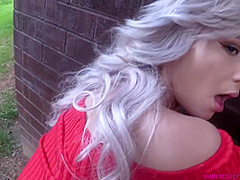 Tiny Blonde Girlfriend Fucks In Public