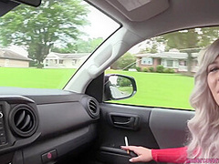 Tiny Blonde Girlfriend Fucks In Public