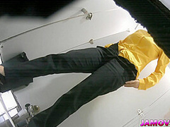 asian teen girl in toiler voyeur video