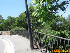 Hot Blonde Babe Sucks Cock Under Barcelona Sun And Gets Outdoor Anal In Public Park -Crystal Cherry