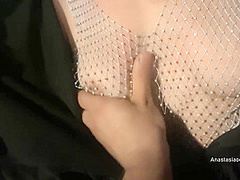 Street Pick Up Of Shameless Slut. Stranger Knead Her Boobs Right In Public Park