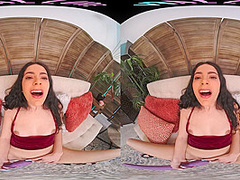 Sexy Latina rides her male sex doll in virtual reality