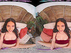 Sexy Latina rides her male sex doll in virtual reality