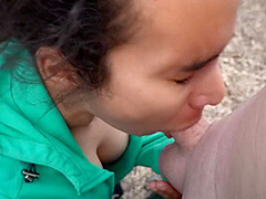 Cute Latina Amateur Gets Lost In The Woods And Deepthroats A Big White Cock For Directions To Out