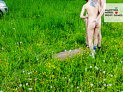 Passionate Sex Of A Young Couple In The Field