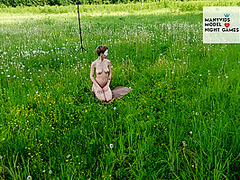 Passionate Sex Of A Young Couple In The Field