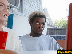 Bigbooty Ebony bae BBC fucked outdoor after cocksucking