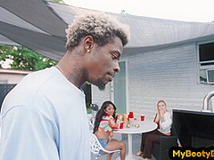 Bigbooty Ebony bae BBC fucked outdoor after cocksucking