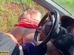 She Caught Me Masturbating In The Car And Decided To Help Sitting On My Dick - Anal