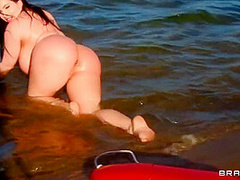 Outdoor Solo Action With Curvy With Korina Kova