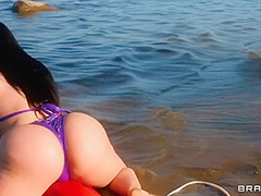 Outdoor Solo Action With Curvy With Korina Kova