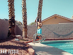 Bgg With Fucked By The Pool Guy With Fit Kitty And Sarah Jessie