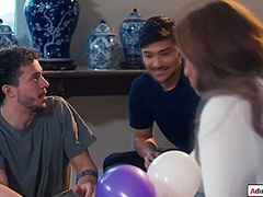 I can see up your stepmoms skirt and shes wearing no panties