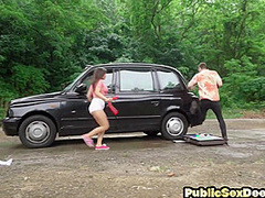 Busty car bae drilled by nice dick in wet pussy hole