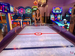 Bella Luna - Got Her Tight Pussy Drilled After Arcade Games