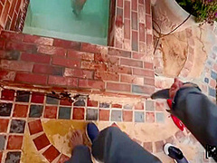 Poolside Interracial Shagging With With Ricky Johnson And Karla Kush