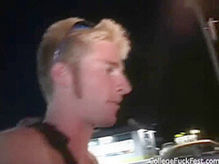 Flexible college whore straddles cock