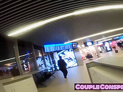 Plane Delayed So I Gave Him Sensual Sloppy Head In Airport Toilet