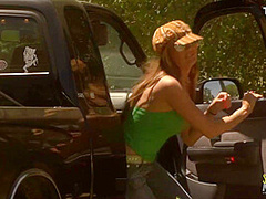Her Pussy Was Wet After A Long Bicycle Ride So The Blonde Milf Fucked Outdoor