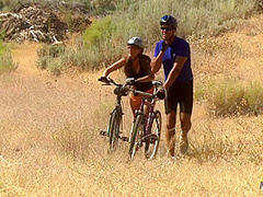 Her Pussy Was Wet After A Long Bicycle Ride So The Blonde Milf Fucked Outdoor