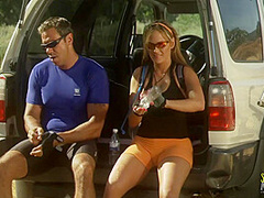 Her Pussy Was Wet After A Long Bicycle Ride So The Blonde Milf Fucked Outdoor