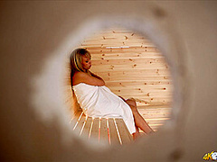 Millie Fenton in Sauna Spy - DownblouseJerk