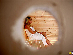 Millie Fenton in Sauna Spy - DownblouseJerk