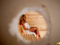 Millie Fenton in Sauna Spy - DownblouseJerk