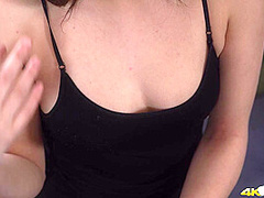 Georgie in Casual Slips - DownblouseJerk