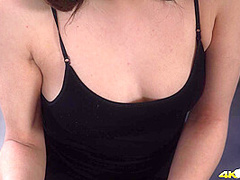 Georgie in Casual Slips - DownblouseJerk