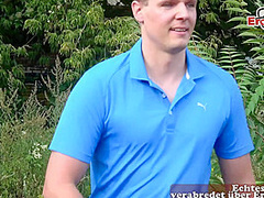 Real Public Blowjob Date with german skinny blonde Street Slut