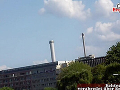 Real Public Blowjob Date with german skinny blonde Street Slut