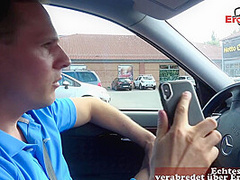 Real Public Blowjob Date with german skinny blonde Street Slut