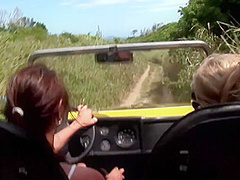 Best Holiday Of Their Lives She Said: Big Tits Lesbian Mayhem Outdoors