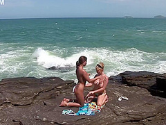 Best Holiday Of Their Lives She Said: Big Tits Lesbian Mayhem Outdoors