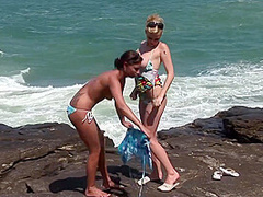 Best Holiday Of Their Lives She Said: Big Tits Lesbian Mayhem Outdoors