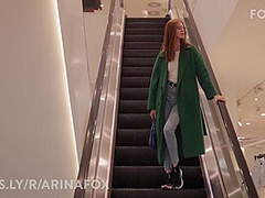 There Are People Behind The Wall, And This Naughty Bitch Sucks Me Blowjob In Store
