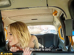 Tattooed pantyhose slut riding taxi cock outdoor 4 free ride