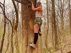 Phat Ass Milf Gets Rough Anal Bent Over A Log In The Forest