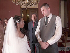 BRIDE4K. Couple starts fucking in front of the guests after wedding ceremony