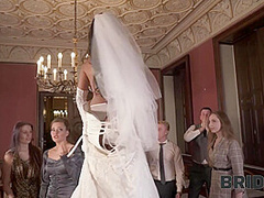 BRIDE4K. Couple starts fucking in front of the guests after wedding ceremony