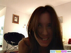 BrookeSkye in red lingerie Fingering closeup