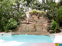 Having A Nice Trip To A Resort With My Tiny Blonde Step