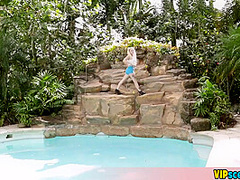 Having A Nice Trip To A Resort With My Tiny Blonde Step