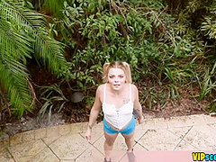 Having A Nice Trip To A Resort With My Tiny Blonde Step